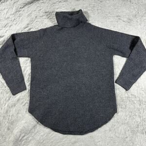Kuhl Sienna Sweater Women's Size Large Waffle Knit Chunky Cowl Neck Cozy Cabin